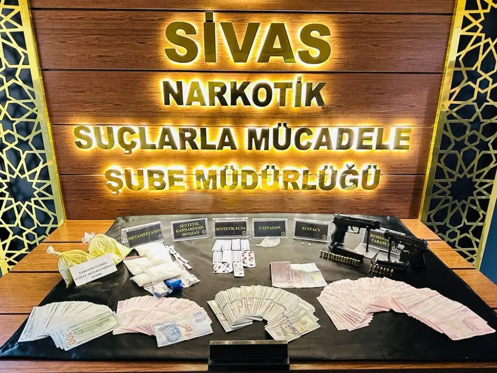 Sivas’ta uyuşturucu operasyonları: Yarım milyon lira ele geçirildi