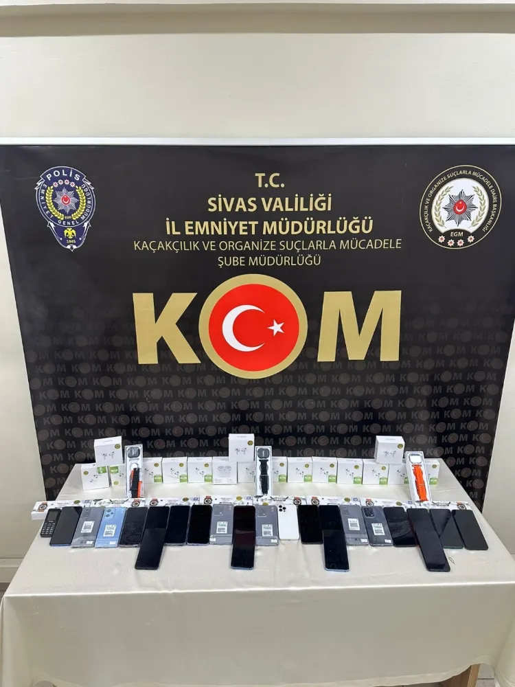 Sivas’ta kaçak elektronik eşyalar ele geçirildi