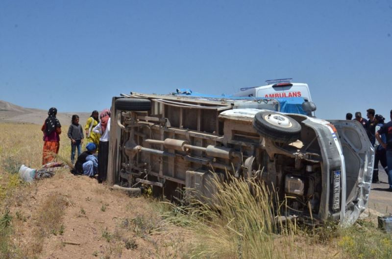 Tarım işçilerini taşıyan kamyonet şarampole devrildi: 8 yaralı