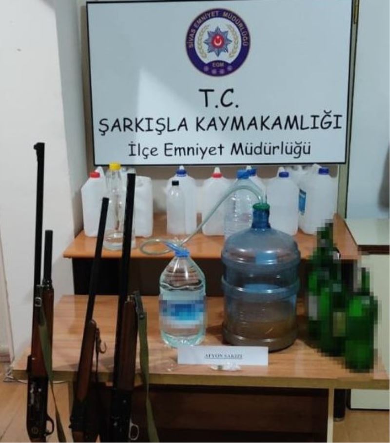 Sivas’ta sahte alkol yapımında kullanılan etil alkol ele geçirildi