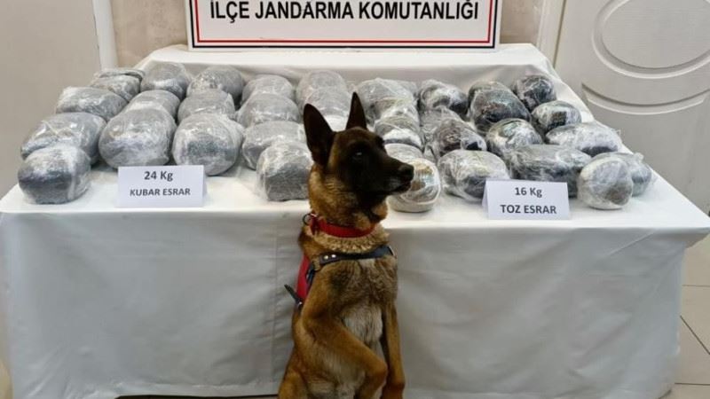 Yolcu otobüsünde 2 kişinin valizinden 40 kilo uyuşturucu çıktı